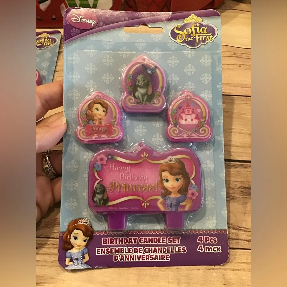 Disney Sofia the first birthday candle set 4pcs-new